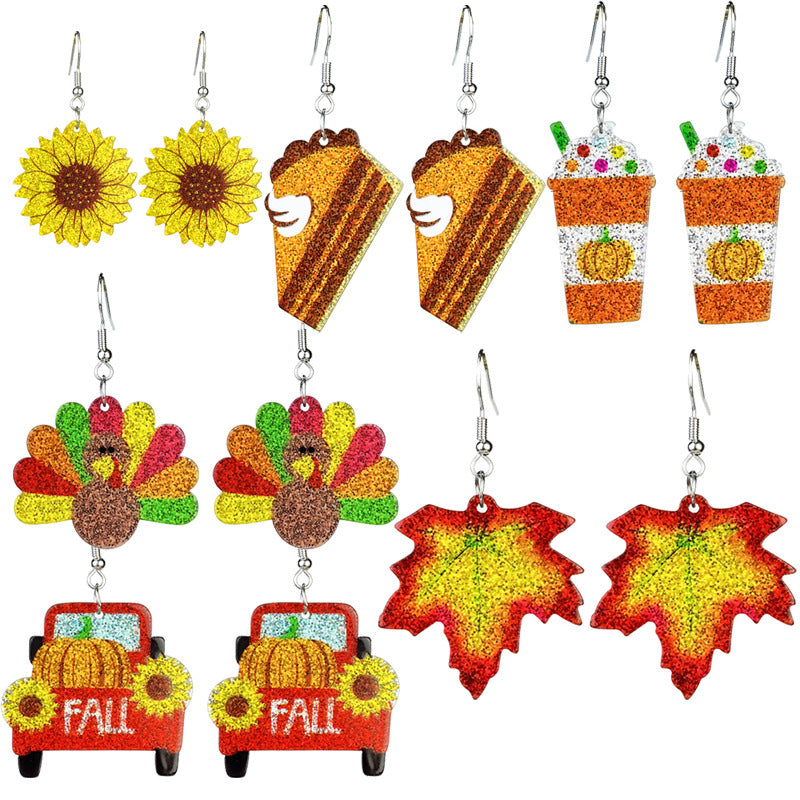 Floral Cross Earrings - product image 1