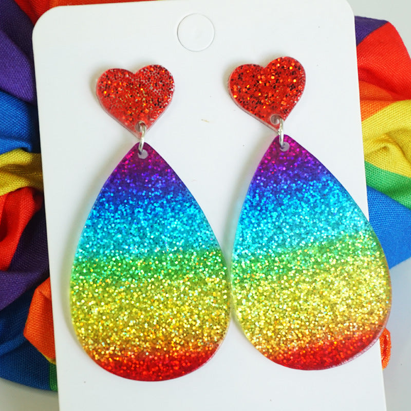 Heart Cross Acrylic Earrings - product image 24