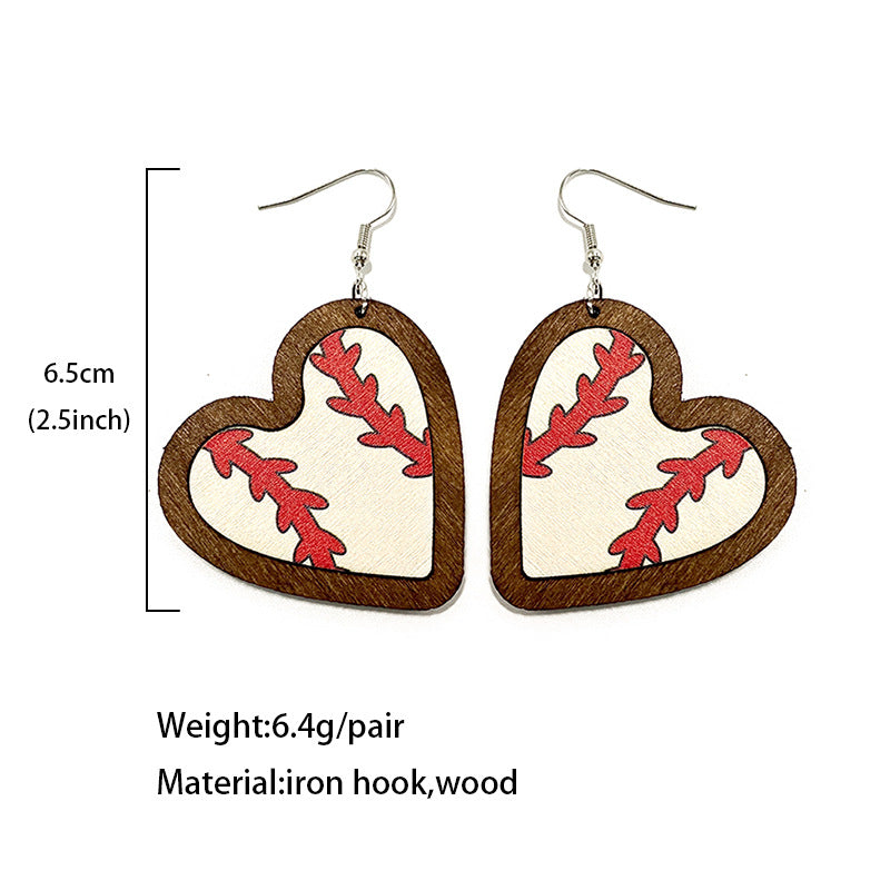 Heart Cross Wood Earrings - product image 4