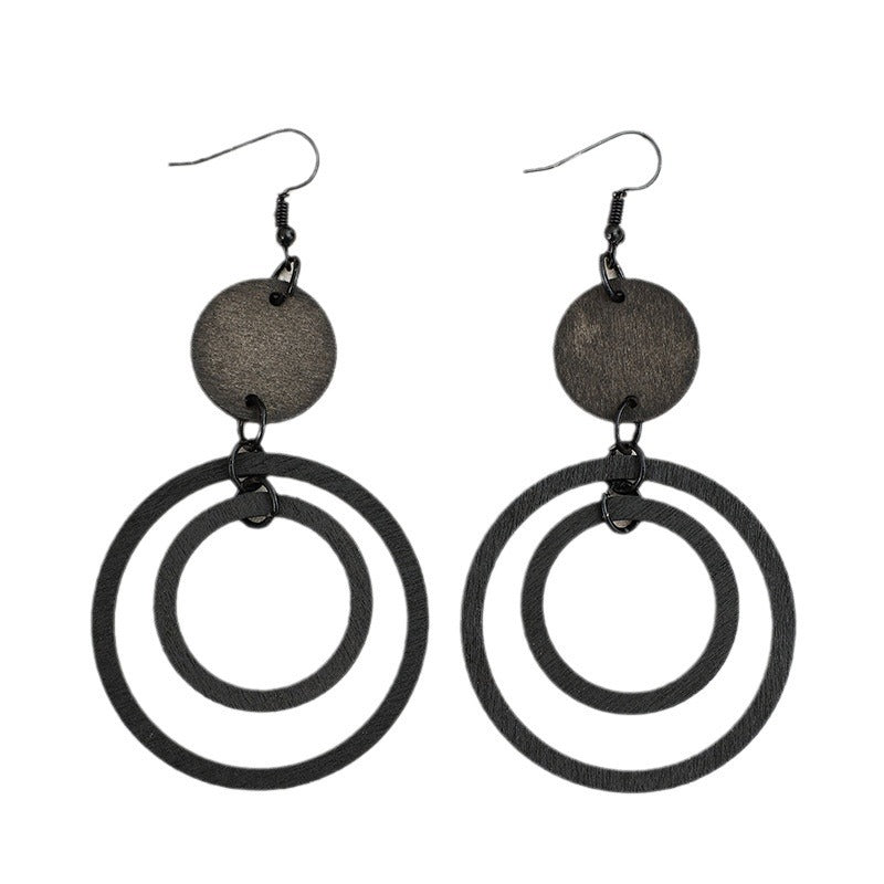 Vintage Cross Wood Earrings - product image 5