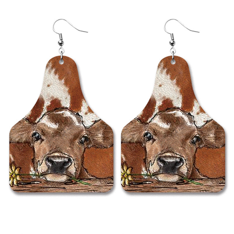 Western Vintage Leather Earrings - product image 2