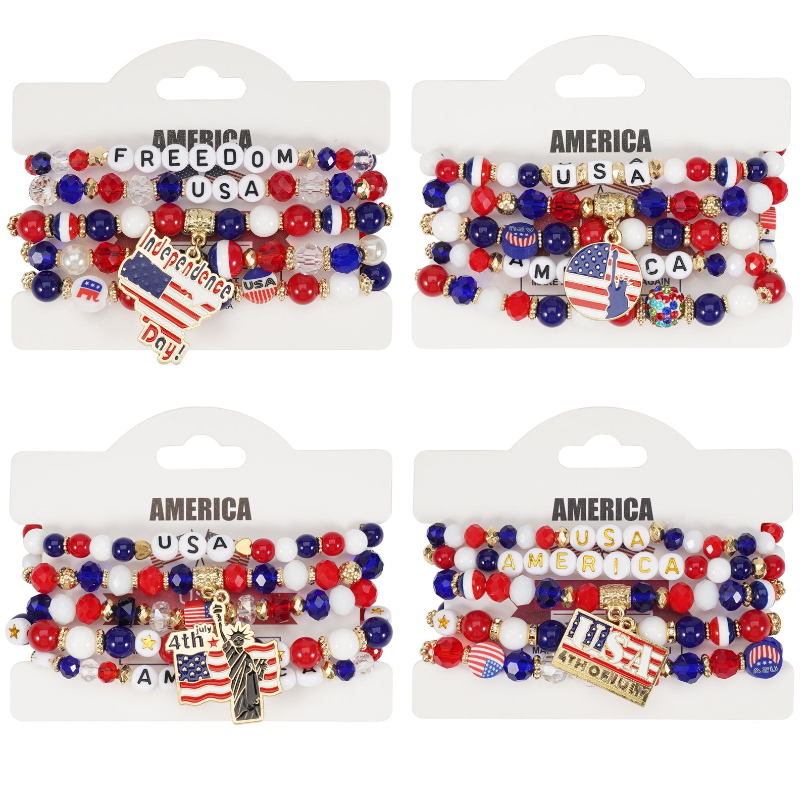 Flag Beaded Bracelet - product image 1