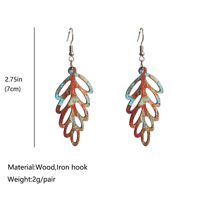 Boho Vintage Wood Earrings - product image 4