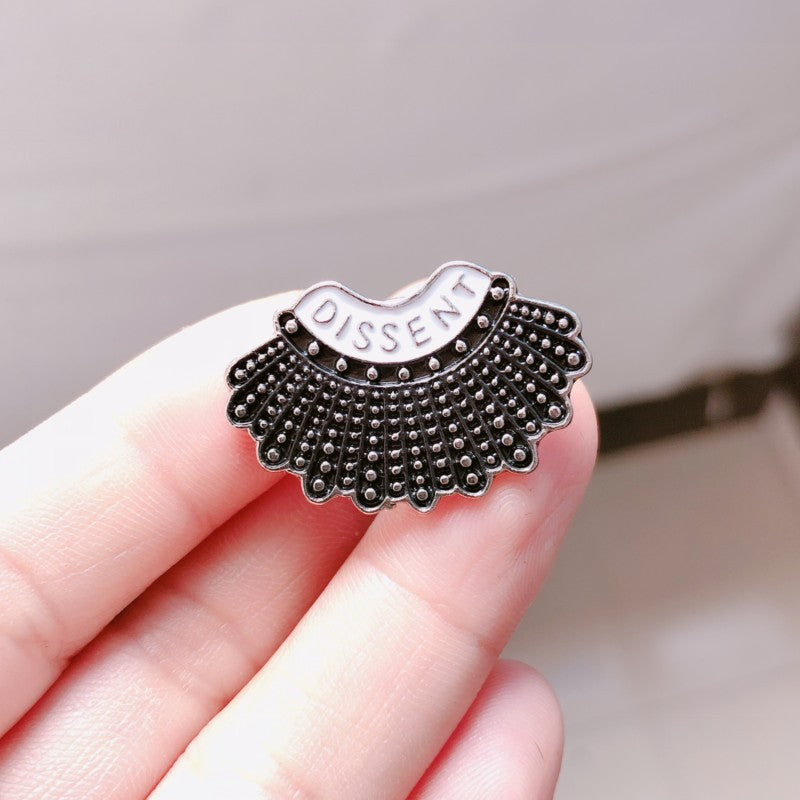 Dissent Dissident Enamel Brooch Ruth Bader Ginsburg Brooch - Shirt Collar Pin - product image 10