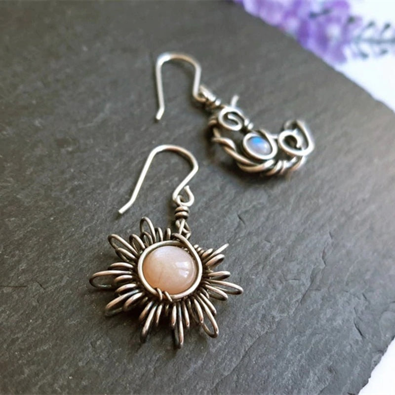 Boho Vintage Moon Cross Earrings - product image 2