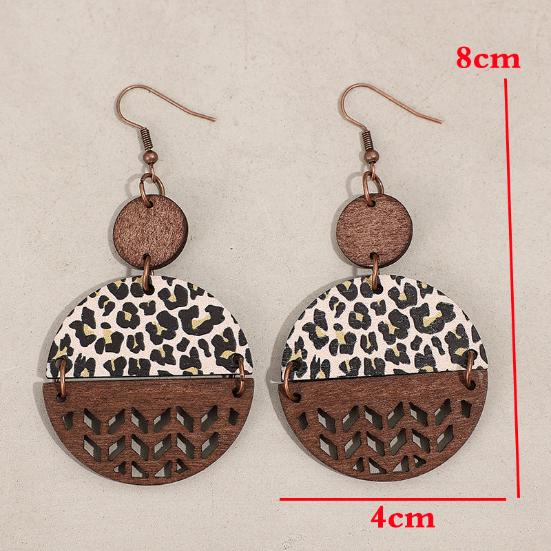 Vintage Cross Wood Earrings - product image 4