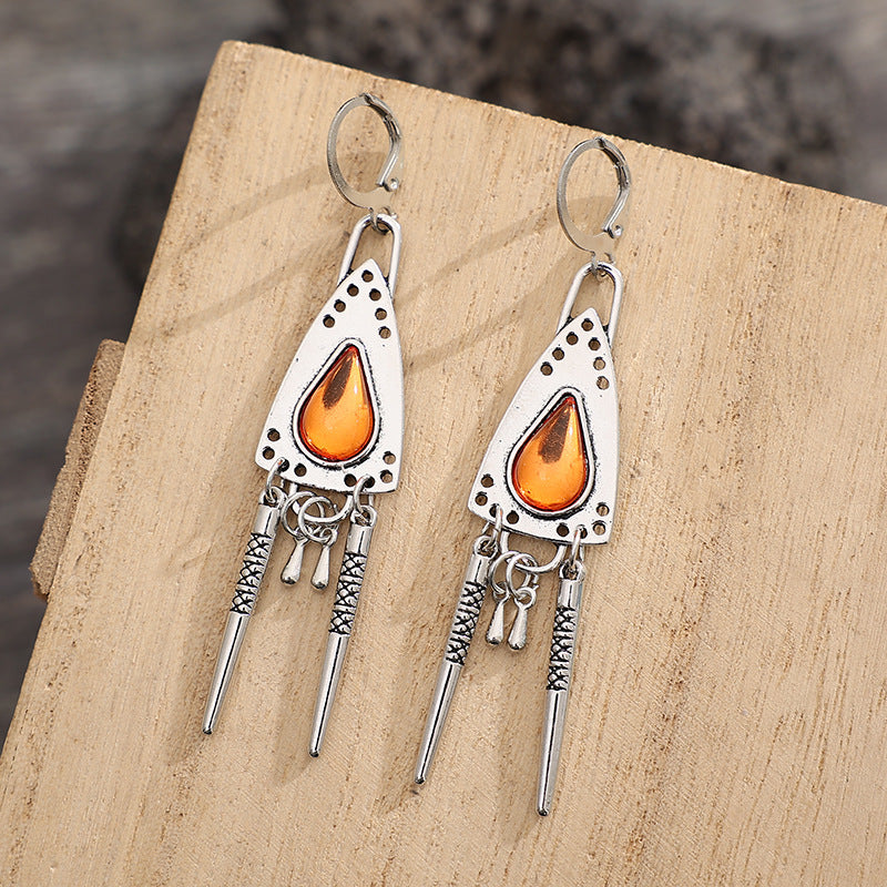 Vintage Geometric Cross Earrings - product image 3