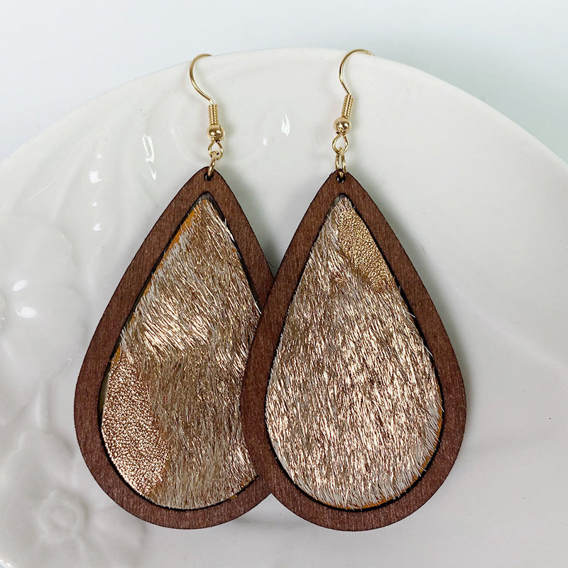 Boho Horse Leather Earrings - product image 11