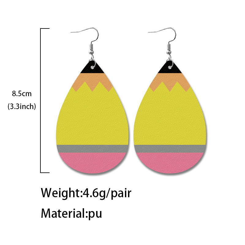Vintage Cross Leather Earrings - product image 4