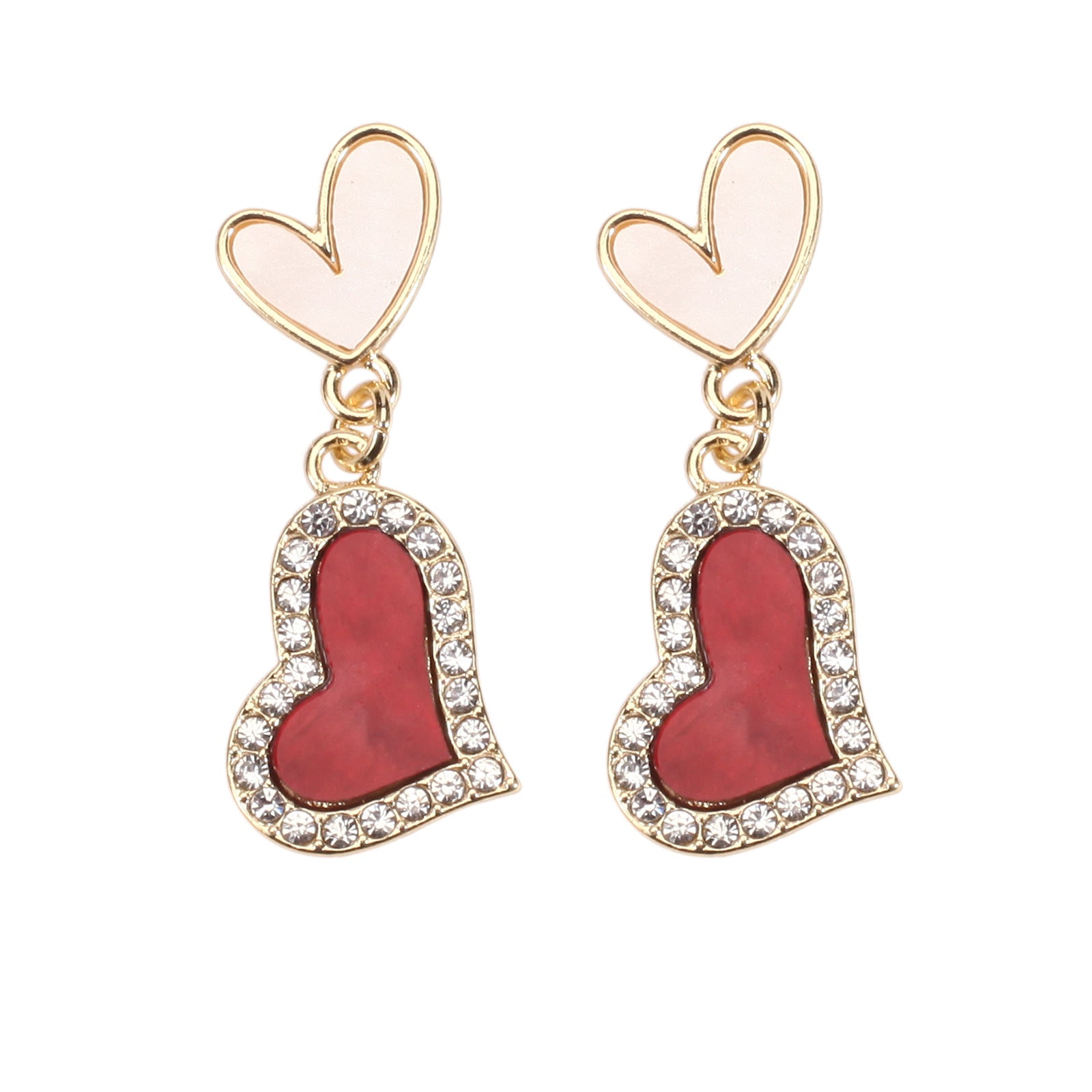 Heart Cross Crystal Earrings - product image 16