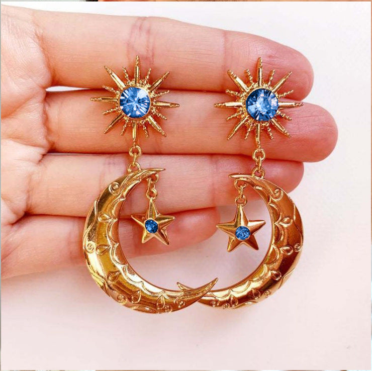 Vintage Moon Cross Earrings - product image 9
