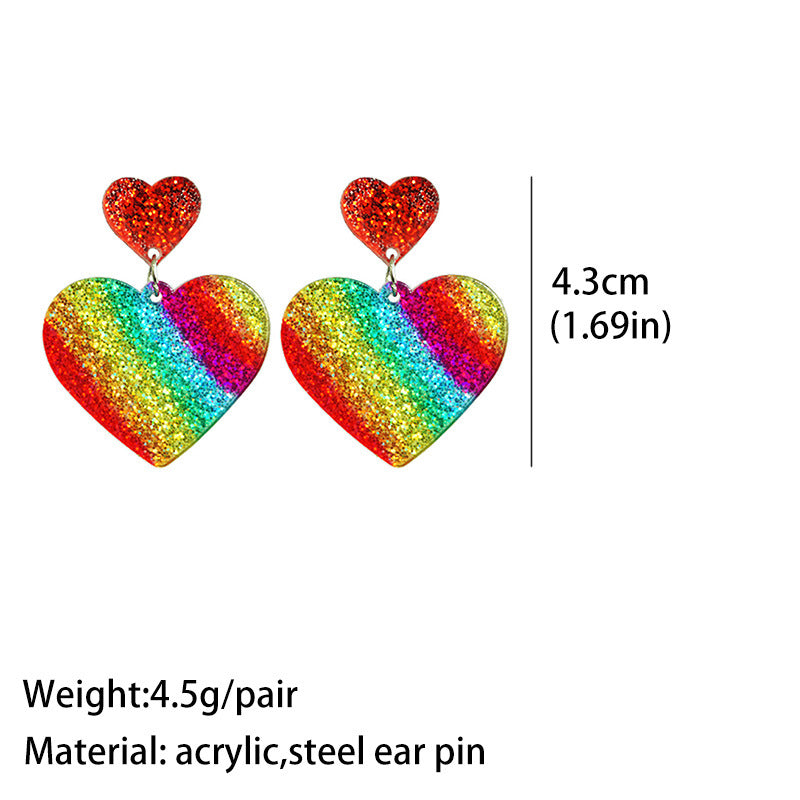 Heart Cross Acrylic Earrings - product image 12
