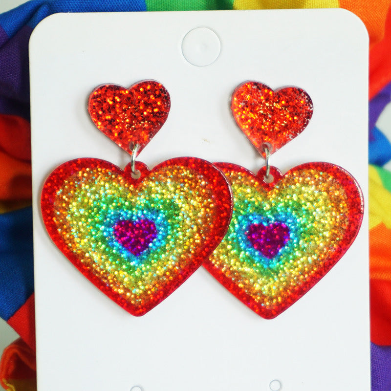 Heart Cross Acrylic Earrings - product image 22