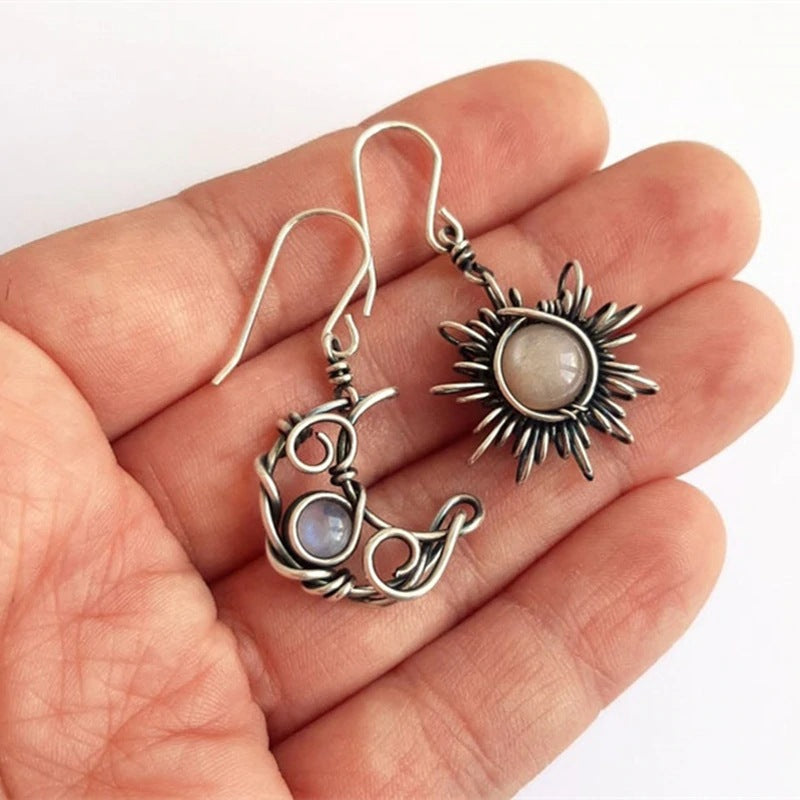 Boho Vintage Moon Cross Earrings - product image 3