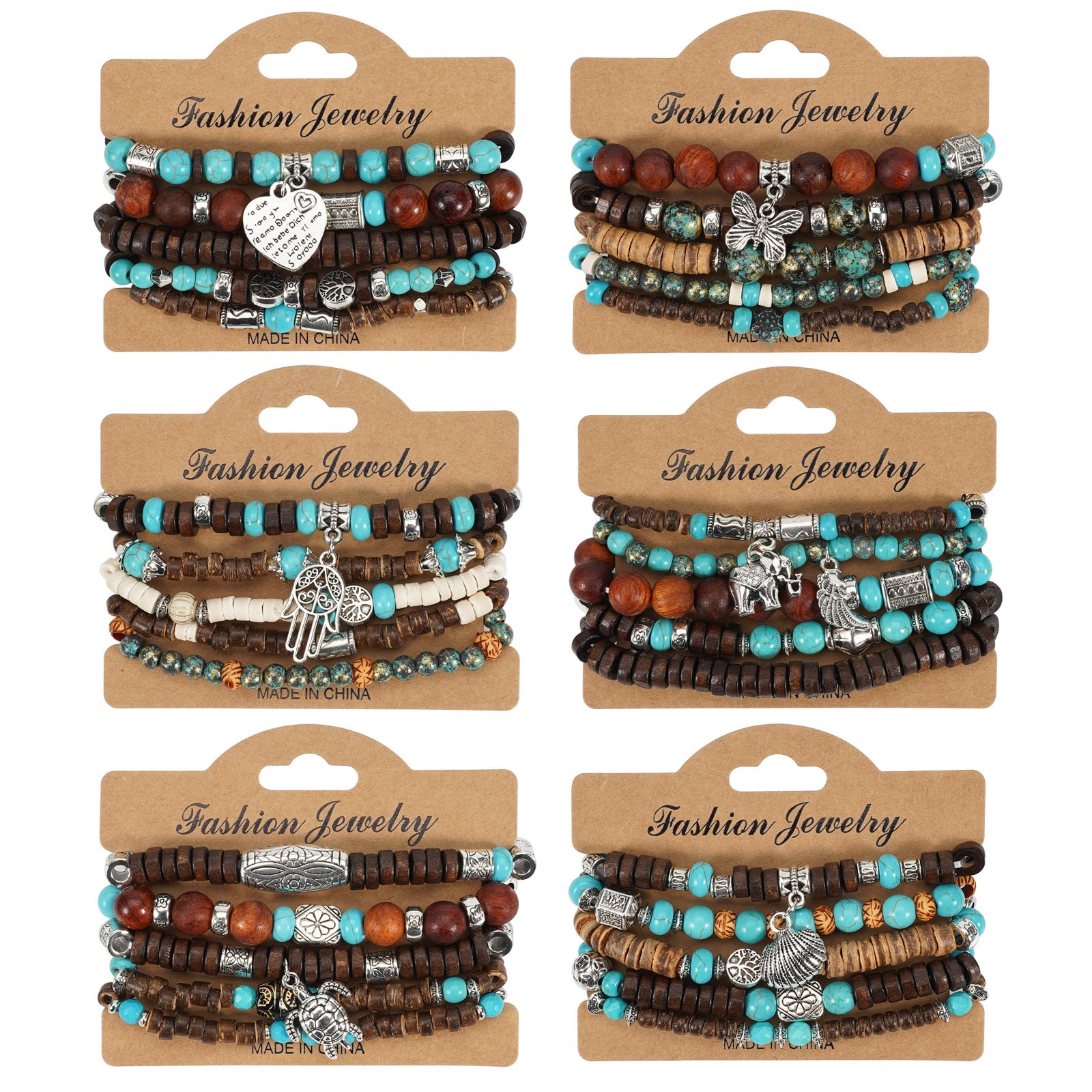 Heart Cross Wood Bracelet - product image 1