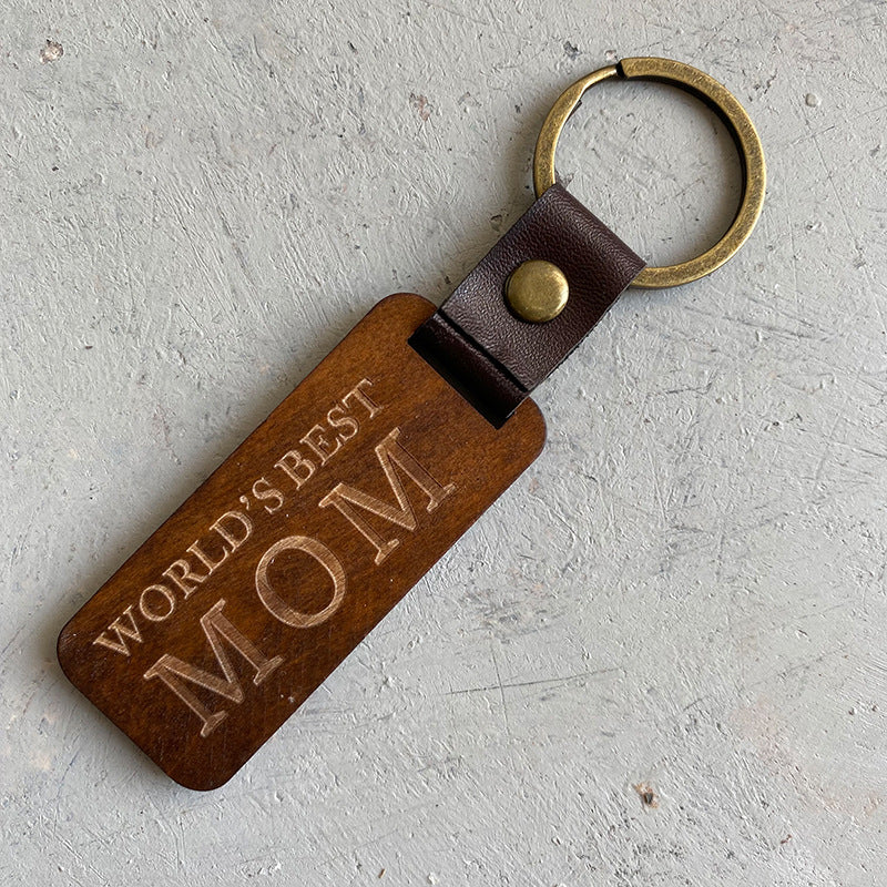 Vintage Cross Flag Wood Leather Necklace - product image 4
