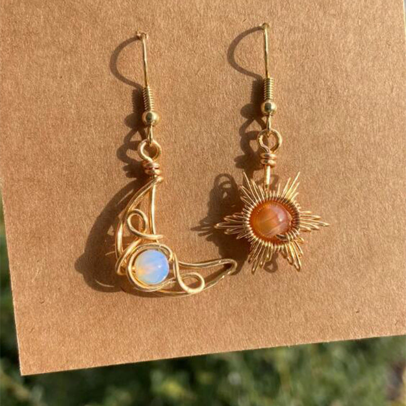 Moon Cross Crystal Earrings - product image 12