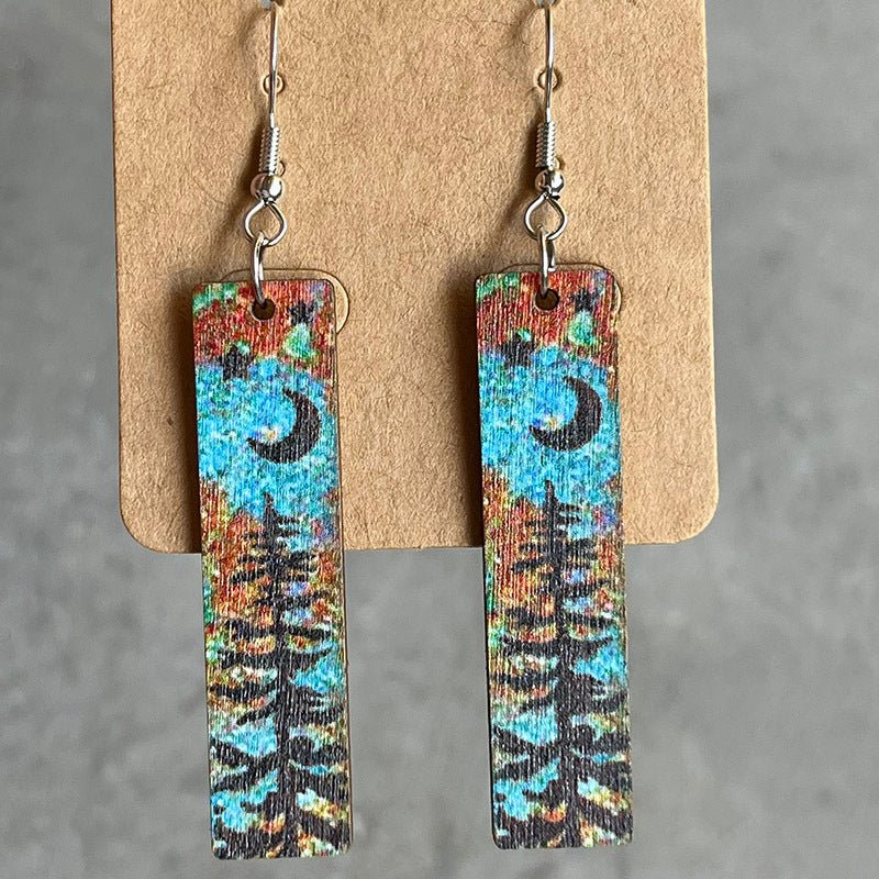 Cross Wood Earrings - product image 2