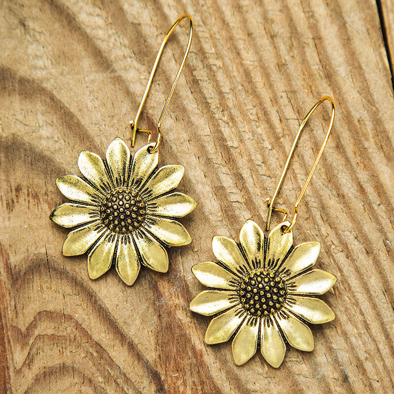 Vintage Floral Cross Earrings - product image 2