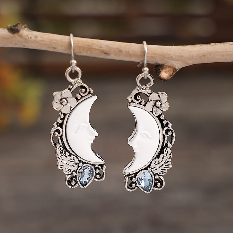Vintage Floral Moon Cross Earrings - product image 10