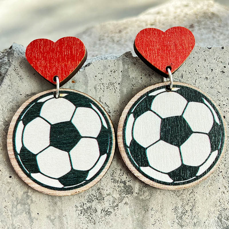 Heart Cross Wood Earrings - product image 2