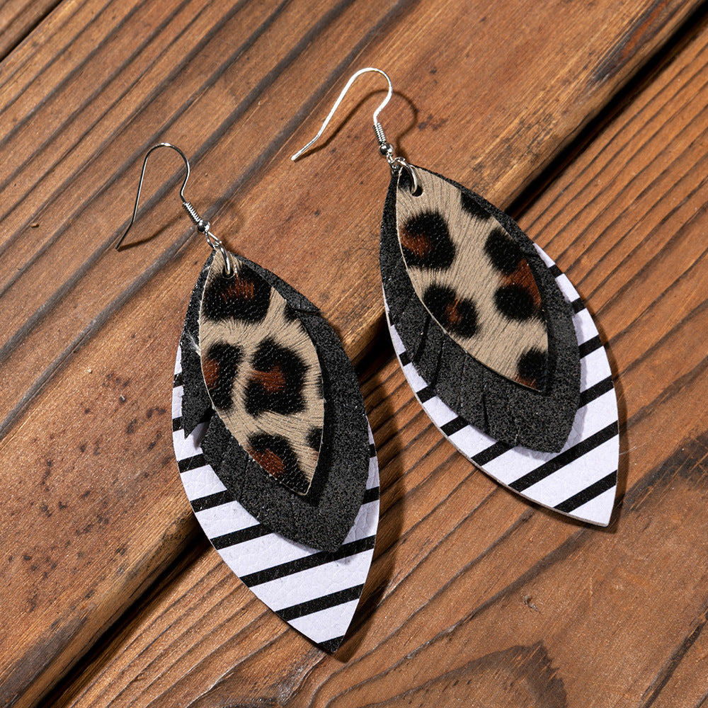 Cross Leather Earrings - product image 9