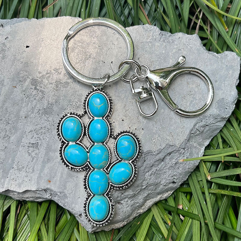 Western Turquoise Vintage Floral Cactus Necklace - product image 2