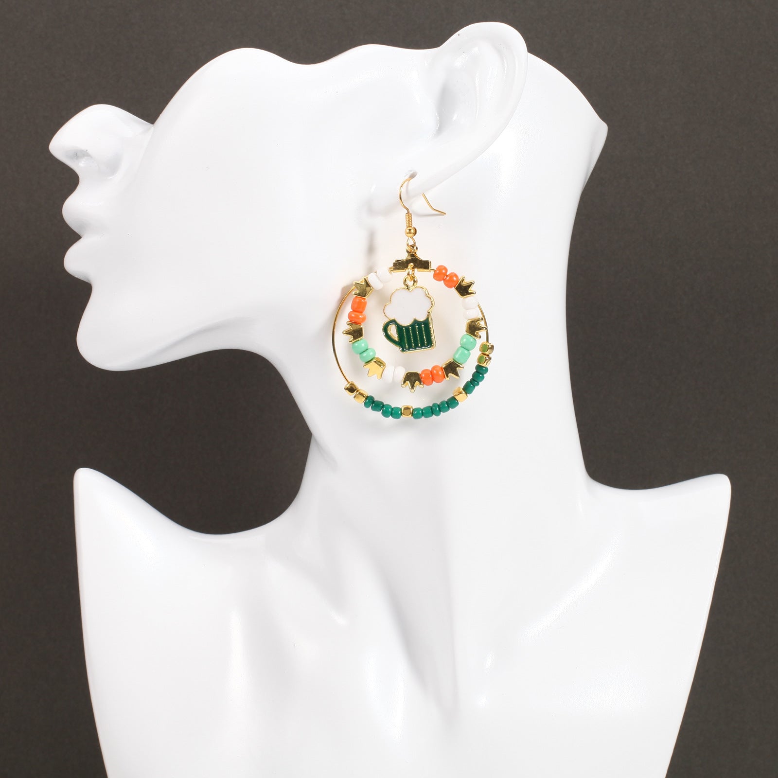 Wine Glass Beaded Crystal Earrings - product image 31