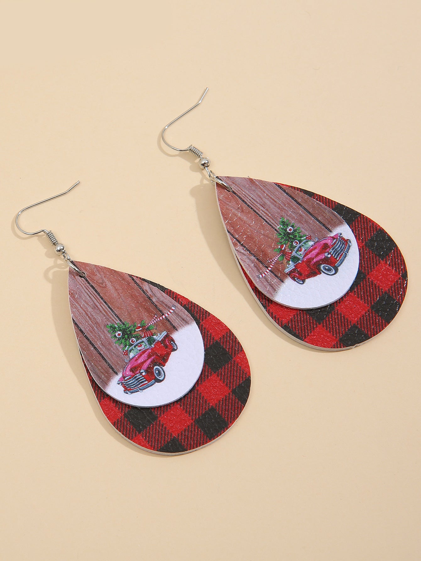 Cross Leather Earrings - product image 8
