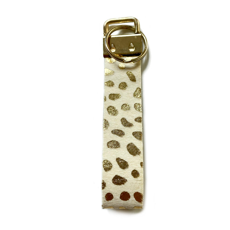 Vintage Horse Cross Leather Keychain