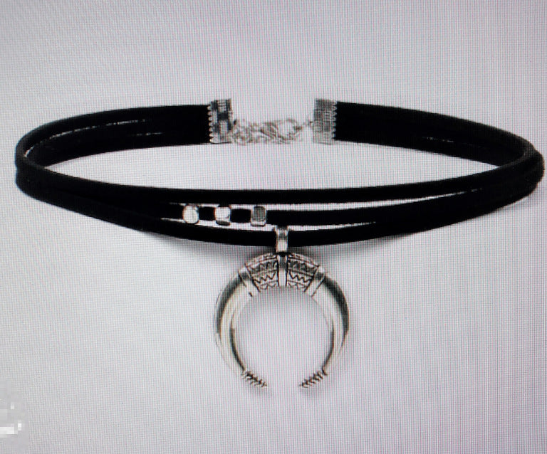 Geometric Moon Necklace