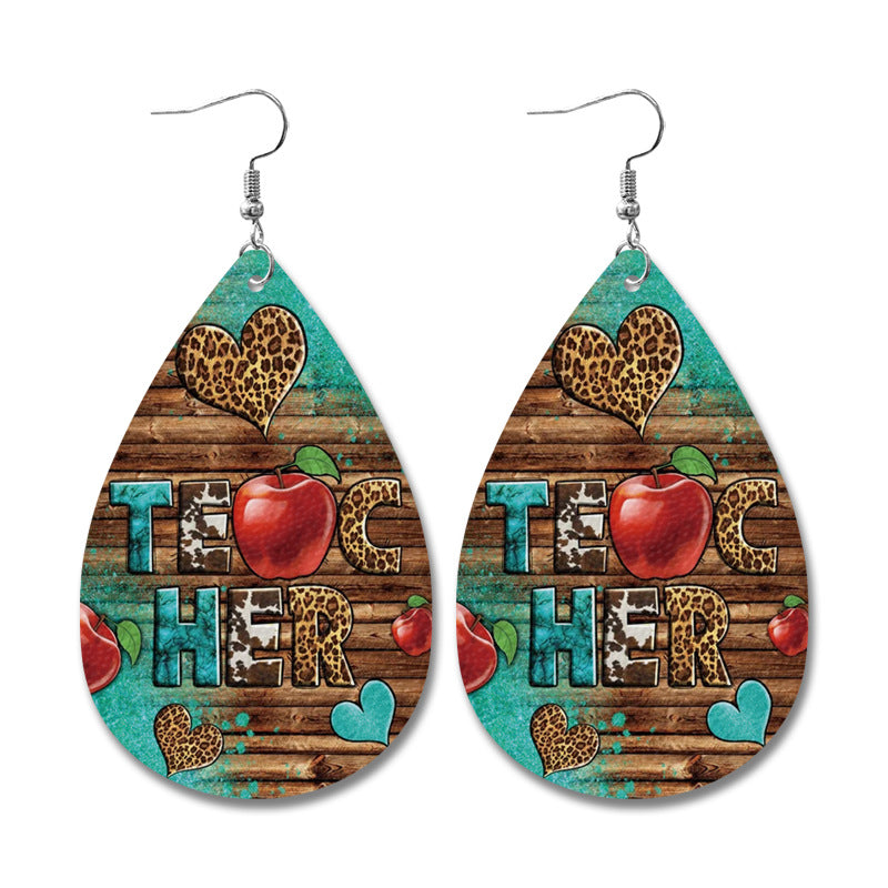 Vintage Cross Leather Earrings - product image 2