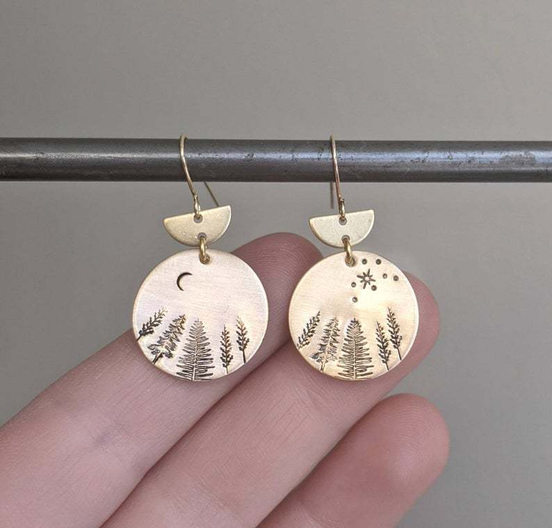 Vintage Moon Cross Earrings for Women - product image 4