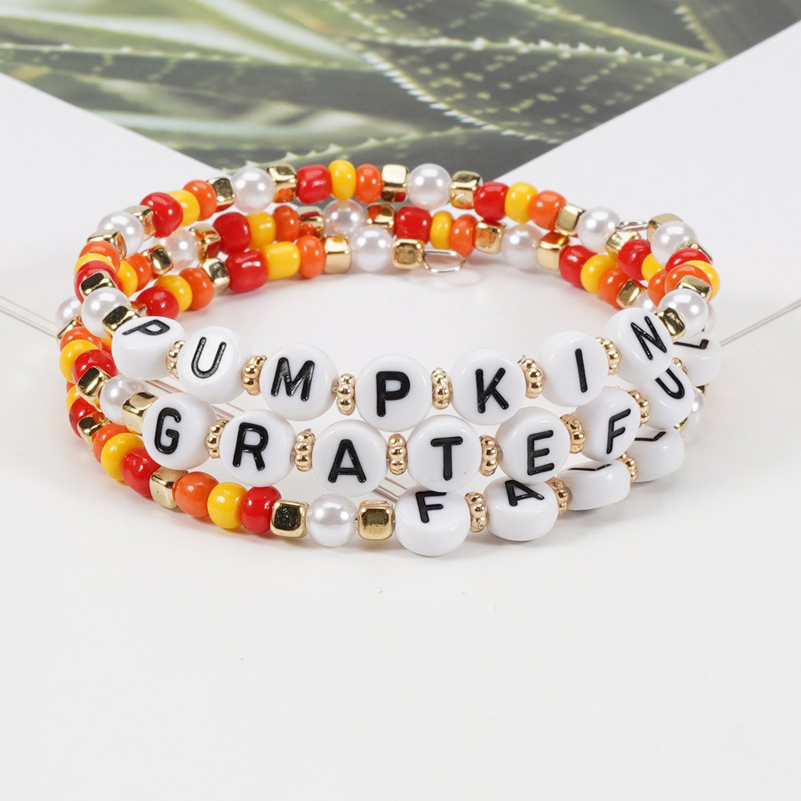 Thanksgiving Bracelet Autumn Maple Leaf Turkey Pumpkin Cartoon Cute Twisted - product image 16