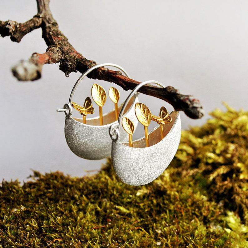 Floral Cross Butterfly Earrings - product image 4