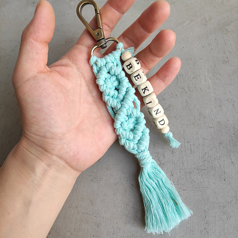 Morandi Color Keychain in Europe and America - Handmade Diy Weaving Bekind - product image 8