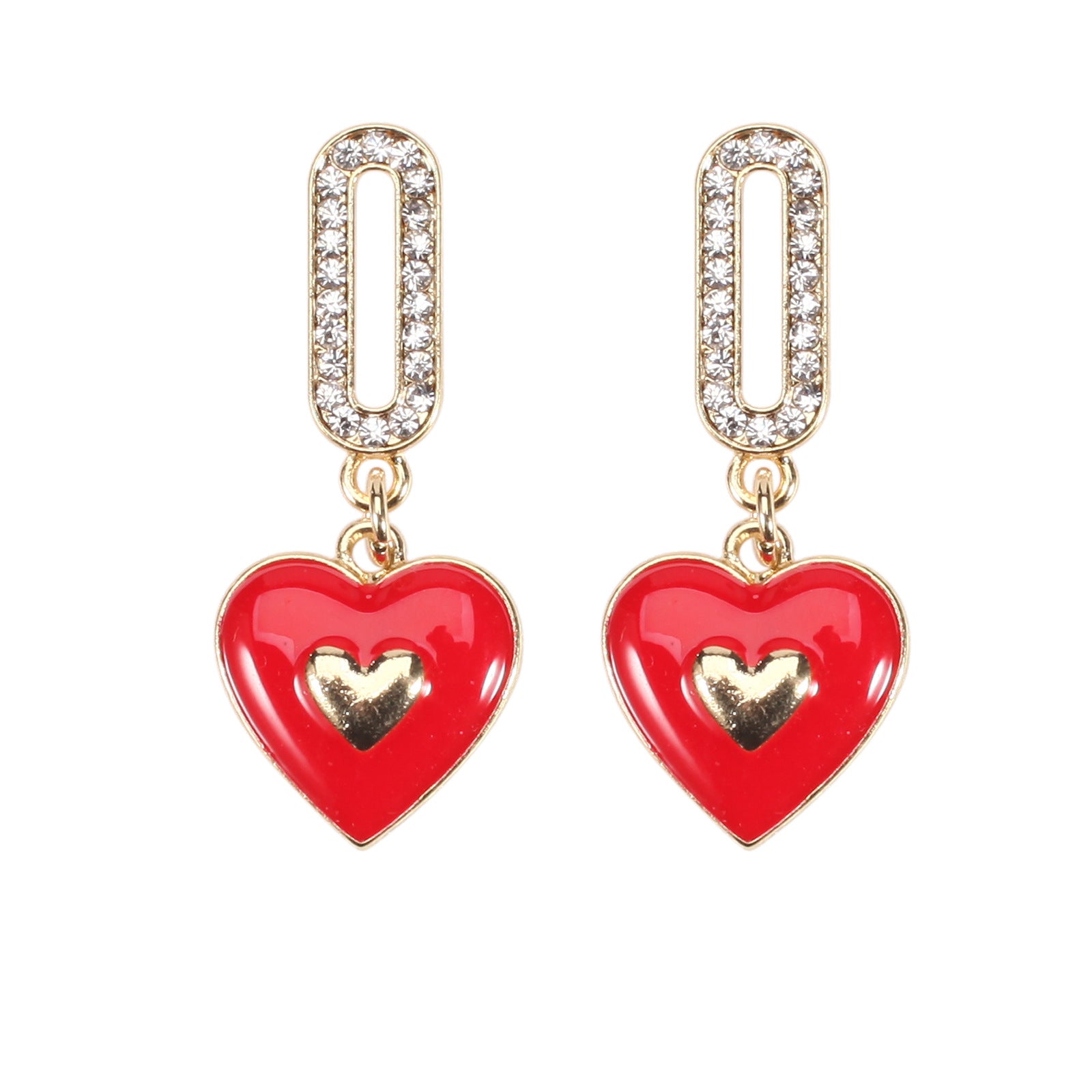 Heart Cross Crystal Earrings - product image 17