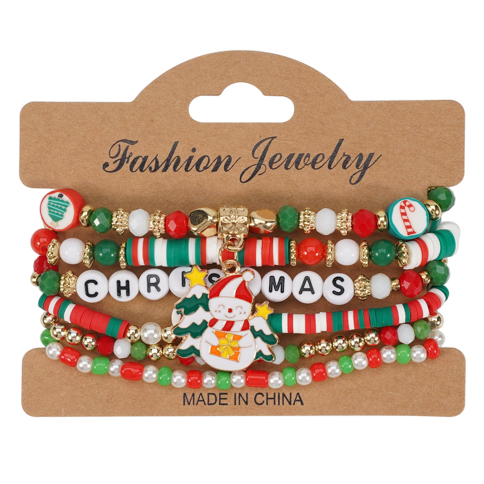 Christmas Bracelet Set Holiday Accessories Snowman Santa Claus Reindeer - product image 8