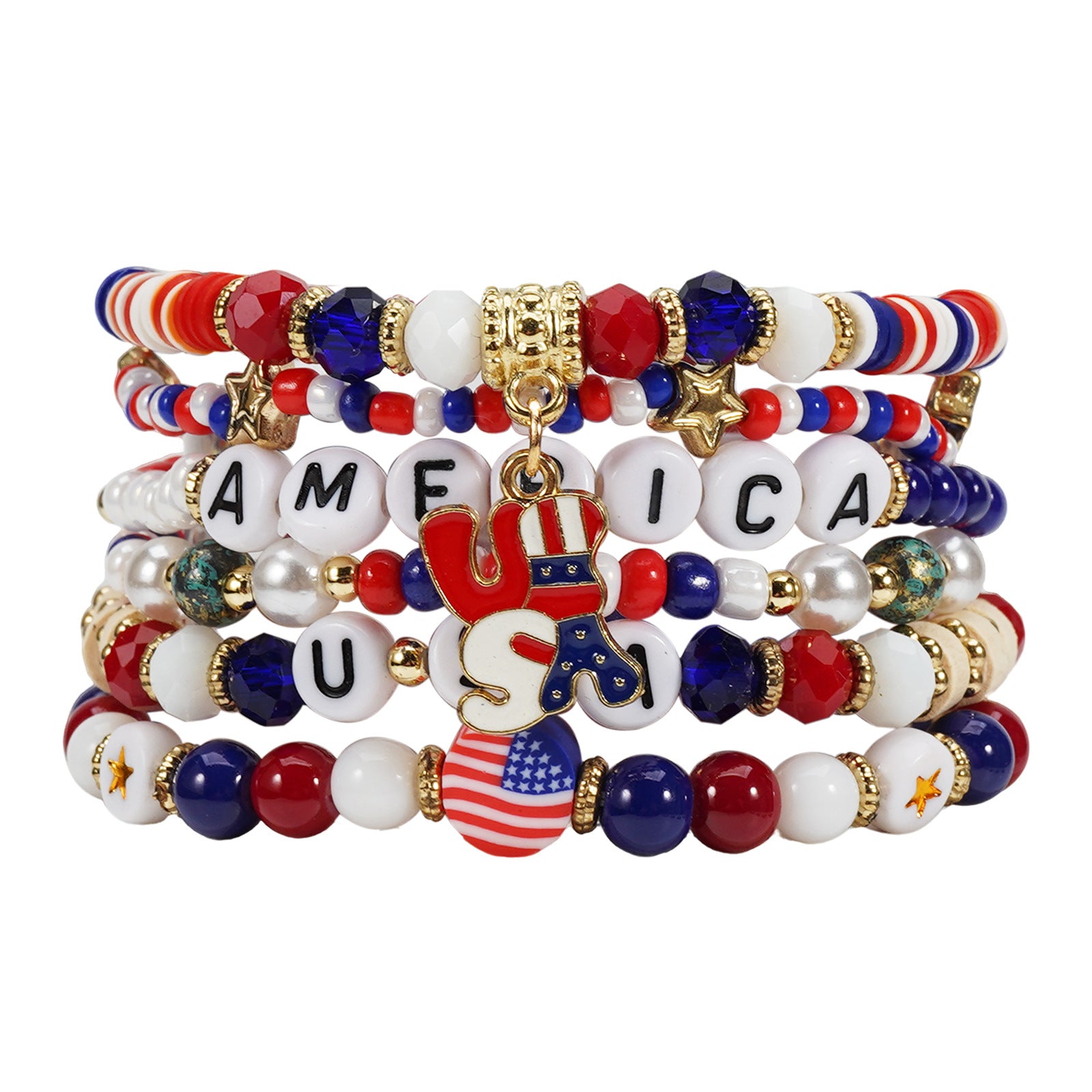 Cross Flag Beaded Bracelet