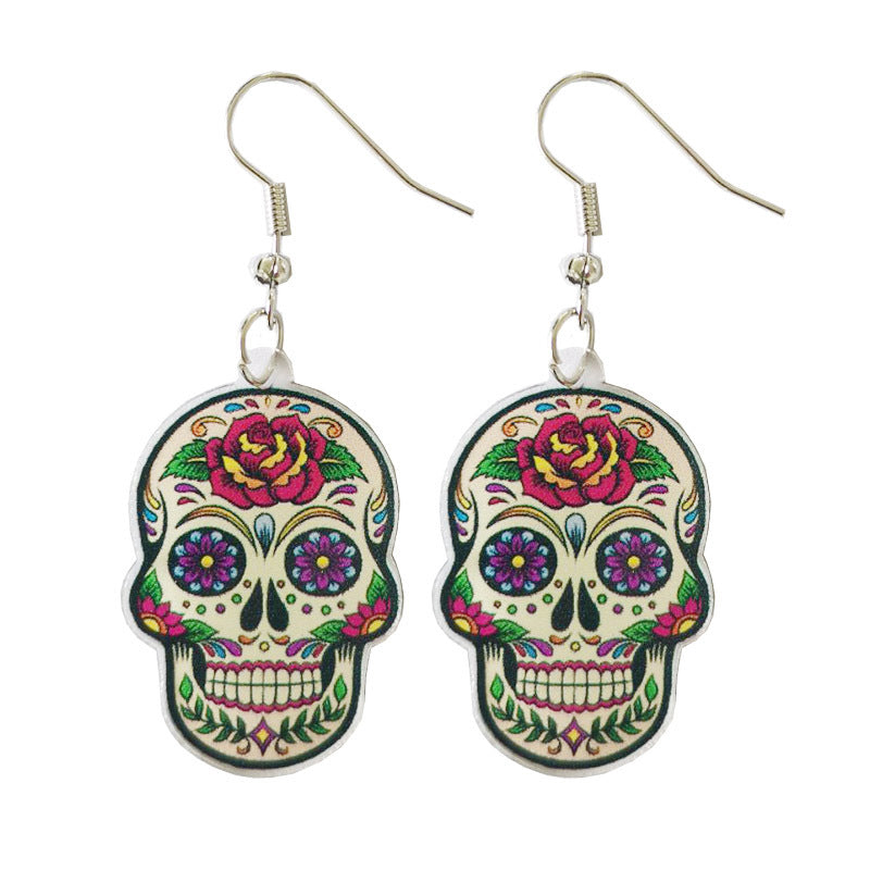 Floral Cross Butterfly Acrylic Earrings - product image 5
