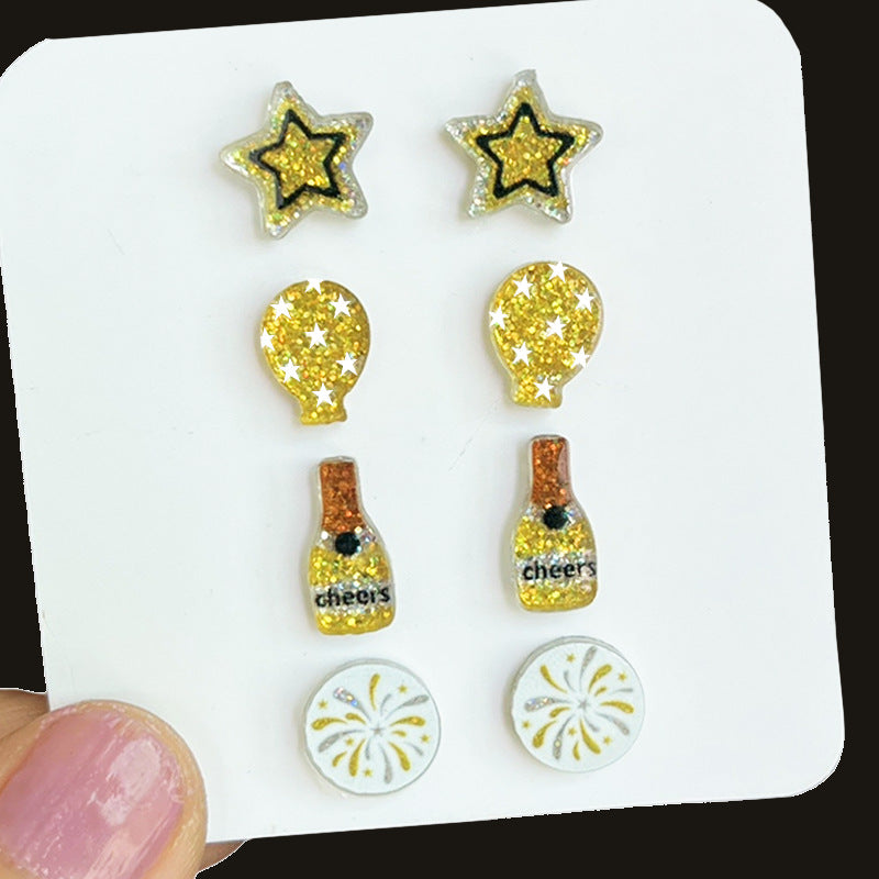 Supply Women's Fashion Earrings for Year's Day - Year Atmosphere - Sparkling - product image 1