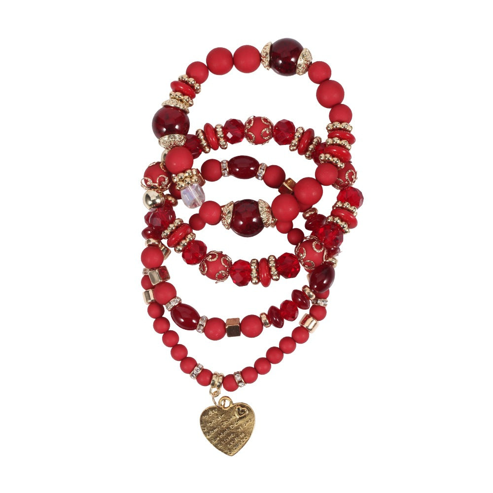Boho Heart Cross Beaded Crystal Necklace for Women - product image 26