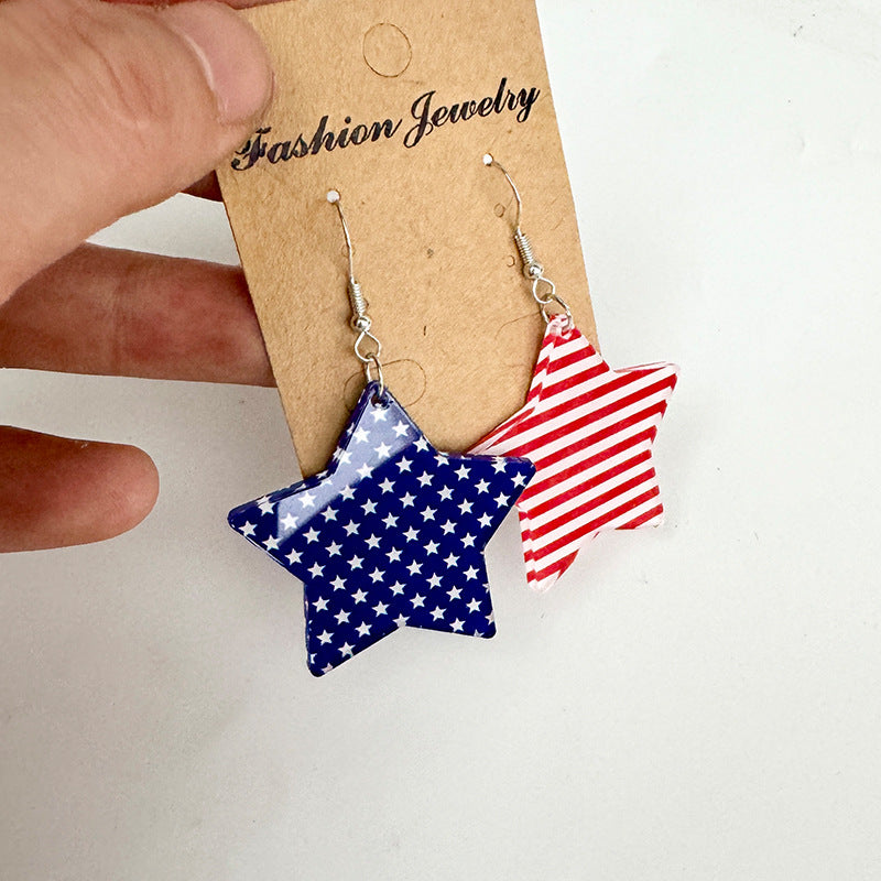 Flag Acrylic Earrings - product image 2