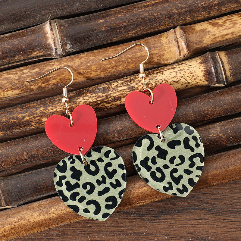 Vintage Heart Acrylic Earrings - product image 2