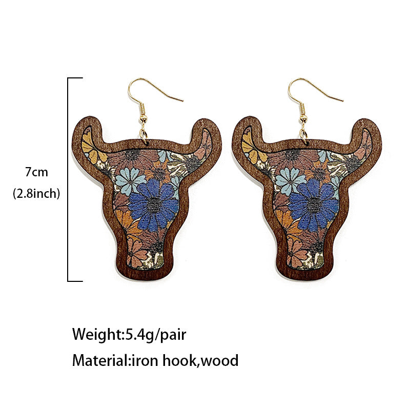 Western Floral Cross Earrings - product image 4