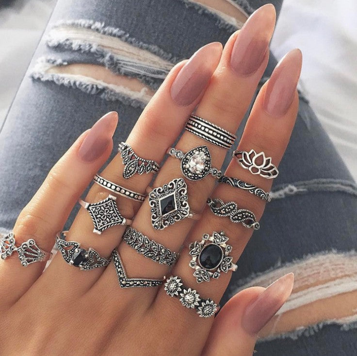 Vintage Floral Cross Ring - product image 1