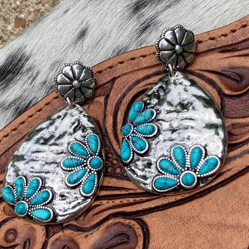 Turquoise Boho Vintage Earrings - product image 1
