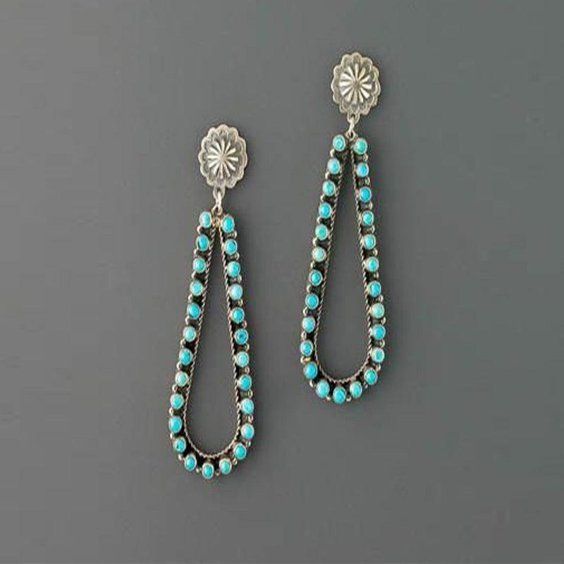 Turquoise Boho Vintage Earrings - product image 1