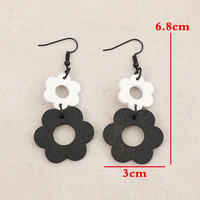 Vintage Floral Wood Earrings for Women - product image 10