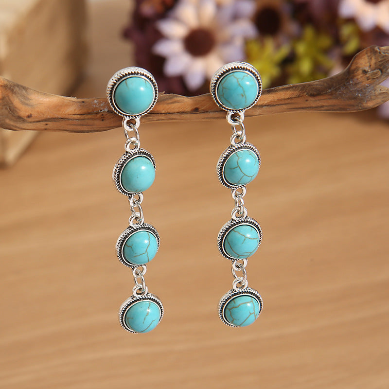 Turquoise Cross Earrings - product image 1